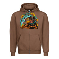 Chestnut Rottweiler  rainbow Zipper Hoodie - Artiststas