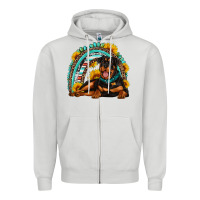 Dove Grey Rottweiler  rainbow Zipper Hoodie - Artiststas