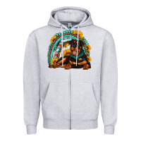 Heather Grey Rottweiler  rainbow Zipper Hoodie - Artiststas