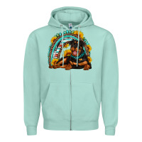 Seafoam Rottweiler  rainbow Zipper Hoodie - Artiststas