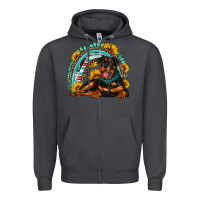 Smoke Rottweiler  rainbow Zipper Hoodie - Artiststas
