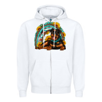 White Rottweiler  rainbow Zipper Hoodie - Artiststas