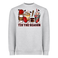 Tis' The Season Baseball Coffee Cups Heavyweight Sweatshirt | Teevron