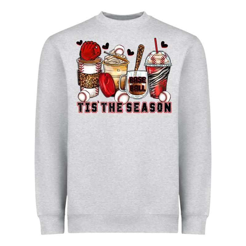 Tis' The Season Baseball Coffee Cups Heavyweight Sweatshirt by Zillion Design Studio | Teevron