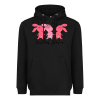 Black easter bunny Heavyweight Hoodie - MaliasSmallBusiness