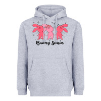 Heather Grey easter bunny Heavyweight Hoodie - MaliasSmallBusiness