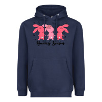 Navy easter bunny Heavyweight Hoodie - MaliasSmallBusiness