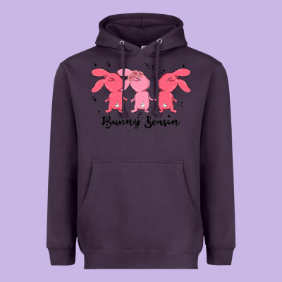 Easter Bunny Heavyweight Hoodie Designed By Maliassmallbusiness