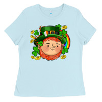 Baby Blue st patricks elf Ladies Tee - AdoDesignShop