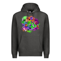 Charcoal Heather halloween candy patches Premium Hoodie - BundleAndBundleShop