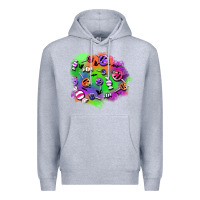 Heather Grey halloween candy patches Premium Hoodie - BundleAndBundleShop