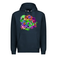 Navy halloween candy patches Premium Hoodie - BundleAndBundleShop