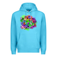 Ocean Blue halloween candy patches Premium Hoodie - BundleAndBundleShop