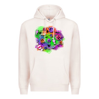 Pale Pink halloween candy patches Premium Hoodie - BundleAndBundleShop