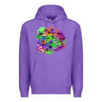 Purple halloween candy patches Premium Hoodie - BundleAndBundleShop