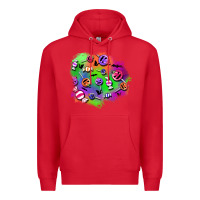 Red halloween candy patches Premium Hoodie - BundleAndBundleShop