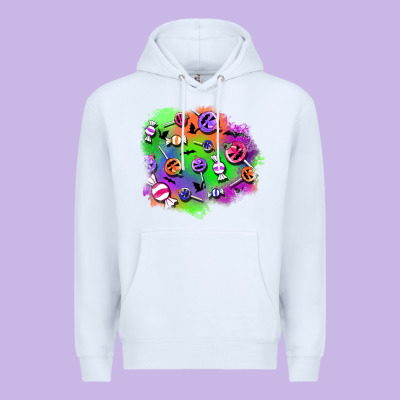 Halloween Candy Patches Premium Hoodie Designed By Bundleandbundleshop