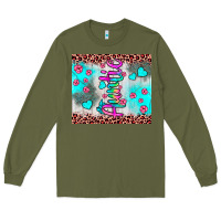 Army Green auntie leopard turquoise Long Sleeve Tee - JahusDesignShop