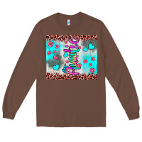Chestnut auntie leopard turquoise Long Sleeve Tee - JahusDesignShop