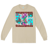 Mushroom auntie leopard turquoise Long Sleeve Tee - JahusDesignShop