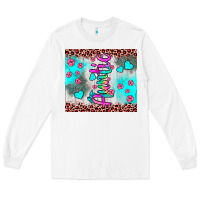 White auntie leopard turquoise Long Sleeve Tee - JahusDesignShop