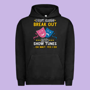 My Brain Is 95% Show Tunes. Funny Theatre Gift. Urban Hoodie Designed By Bettercallsaul