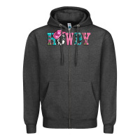 Charcoal Heather valentines day howdy and heart gift Zipper Hoodie - AdoDesignShop