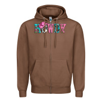 Chestnut valentines day howdy and heart gift Zipper Hoodie - AdoDesignShop