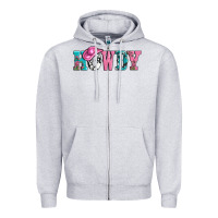 Heather Grey valentines day howdy and heart gift Zipper Hoodie - AdoDesignShop