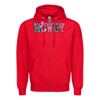 Red valentines day howdy and heart gift Zipper Hoodie - AdoDesignShop