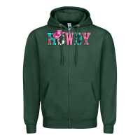 Sports Green valentines day howdy and heart gift Zipper Hoodie - AdoDesignShop