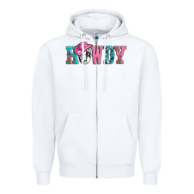 Valentines Day Howdy And Heart Gift Zipper Hoodie by AdoDesignShop | Teevron