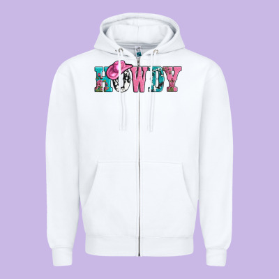 Valentines Day Howdy And Heart Gift Zipper Hoodie Designed By Adodesignshop