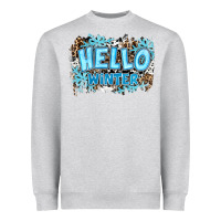 Heather Grey hello winter Heavyweight Sweatshirt - RanaPortraitStore