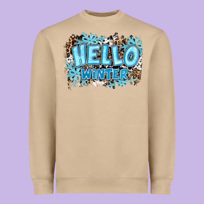 Hello Winter Heavyweight Sweatshirt Designed By Ranaportraitstore
