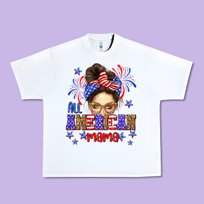 All American Mama Urban Heavy Tee Designed By Neo Western