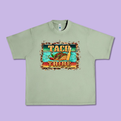 Taco Tribe Western Background Urban Heavy Tee Designed By Barkaloodesign