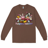 Chestnut happy easter trucks Long Sleeve Tee - AdoDesignShop