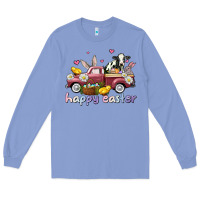 Colony Blue happy easter trucks Long Sleeve Tee - AdoDesignShop