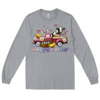 Heather Grey happy easter trucks Long Sleeve Tee - AdoDesignShop