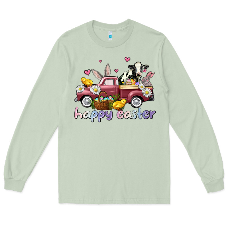 Happy Easter Trucks Long Sleeve Tee by AdoDesignShop | Teevron