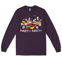Plum happy easter trucks Long Sleeve Tee - AdoDesignShop