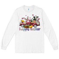 White happy easter trucks Long Sleeve Tee - AdoDesignShop