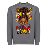 Storm softball mom afro messy bun Heavyweight Sweatshirt - texasbilliewilder