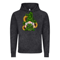 Vintage Black st patricks day shamrock gnomes  sunflowers Vintage Hoodie - RanaPortraitStore