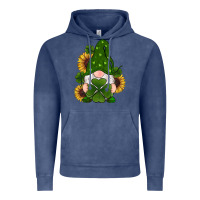 Vintage Denim st patricks day shamrock gnomes  sunflowers Vintage Hoodie - RanaPortraitStore