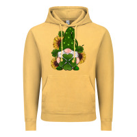 Vintage Mustard st patricks day shamrock gnomes  sunflowers Vintage Hoodie - RanaPortraitStore