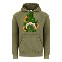 Vintage Olive st patricks day shamrock gnomes  sunflowers Vintage Hoodie - RanaPortraitStore
