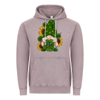 Vintage Zinc st patricks day shamrock gnomes  sunflowers Vintage Hoodie - RanaPortraitStore