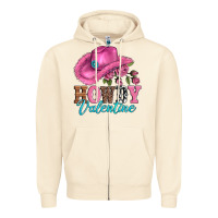Sandshell valentines day cowgirl hat and howdy Zipper Hoodie - AdoDesignShop